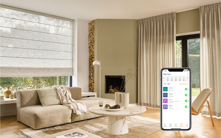 Luxaflex® gordijnen en vouwgordijnen - bediening met de PowerView® app